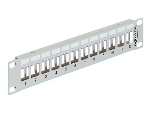 Delock Keystone Patch Panel - Patch Panel - Grau - 1U - 25.4 cm (10")