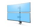 StarTech.com Desk Mount For 2x Vertically Stacked Monitors, Dual 49", TAA - Befestigungskit (2 VESA-Platten, Polkappe, 2 VESA-Halterungen, C-Halterung 25 - 100 mm, Mastenbau, 2 Stützkragen)