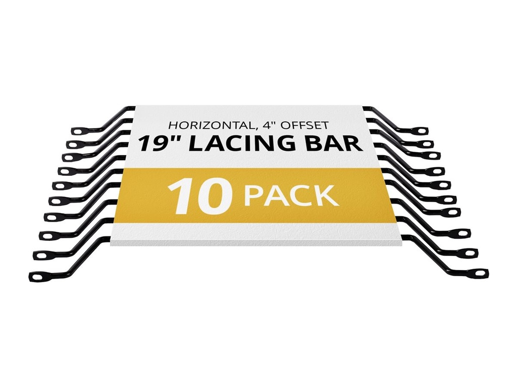 [CMLB104] StarTech.com Horizontal Cable Lacing Bars with 4 in. Offset for Racks - 10 Pack - Route your