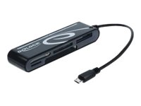 Delock Micro USB OTG Card Reader 5 Slot - Kartenleser (CF I, CF II, MS, MMC, SD, xD, MS PRO Duo, microSD, SDHC, microSDHC, SDXC, microSDXC, CF III)