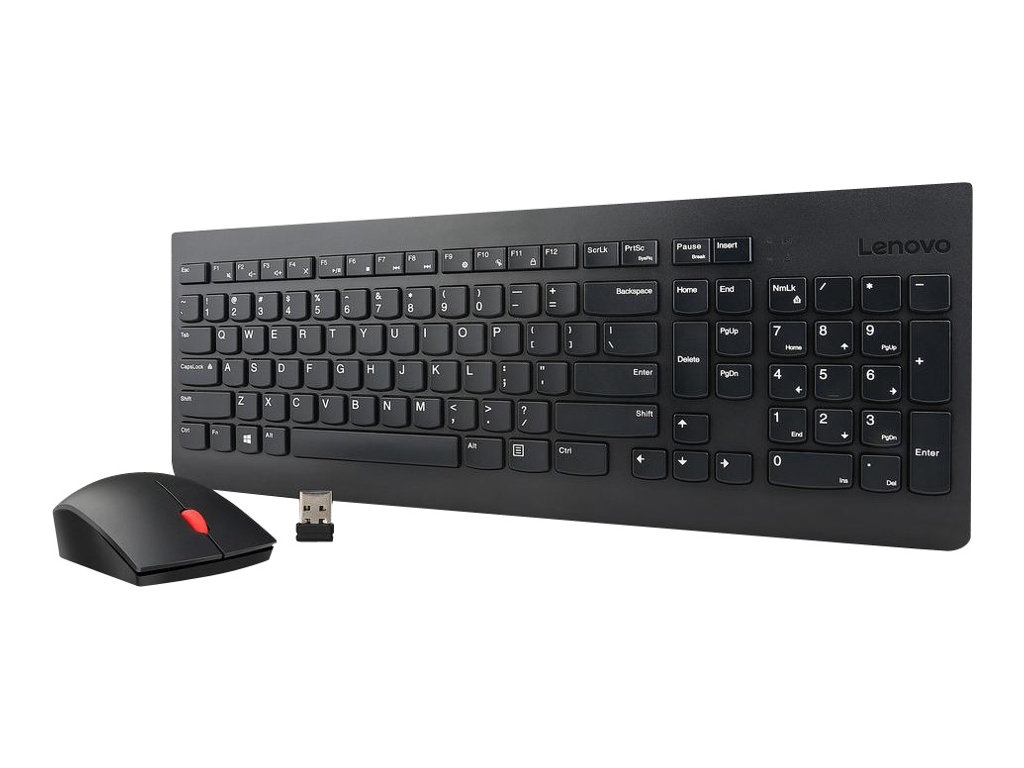 Lenovo Essential Wireless Combo - Tastatur-und-Maus-Set - kabellos - 2.4 GHz - Französisch - für S510; ThinkCentre M700; M71X; M810; M910; ThinkPad L470; T470; X1 Carbon (5th Gen)