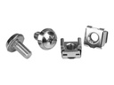 StarTech.com M6 Rack Schrauben und M6 Käfigmuttern - 20 Pack - M6 Muttern - Server Schrank Montageschrauben - Schrauben für Rack - Silber (Packung mit 20)