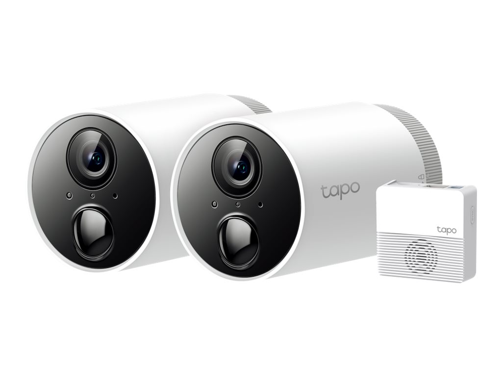 TP-LINK Tapo C400S2 V1 - 2 x Tapo C400 Kameras + Tapo H200 Hub - Netzwerk-Überwachungskamera - Innenbereich, Außenbereich - staubbeständig/wasserfest - Farbe (Tag&Nacht)
