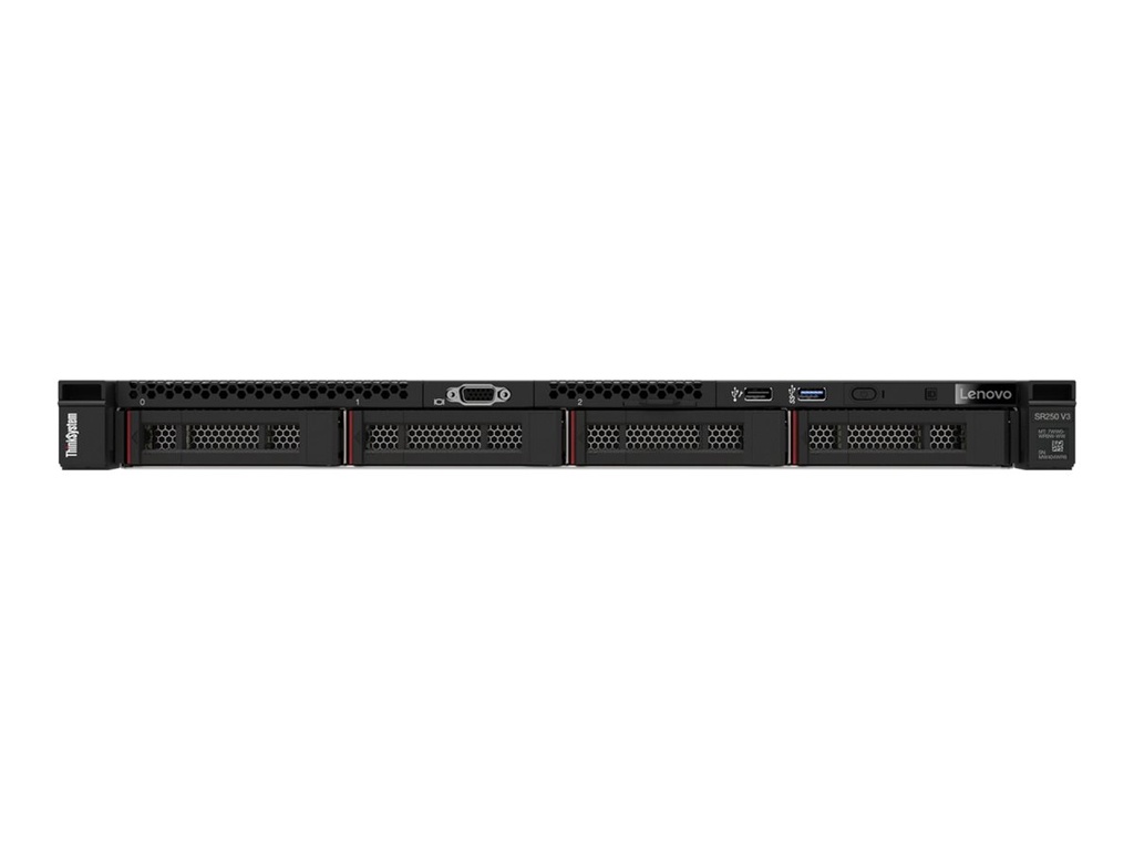 Lenovo ThinkSystem SR250 V3 7DCL - Server - Rack-Montage - 1U - 1-Weg - 1 x Xeon E-2434 / 3.4 GHz - RAM 16 GB - Hot-Swap 8.9 cm (3.5")
