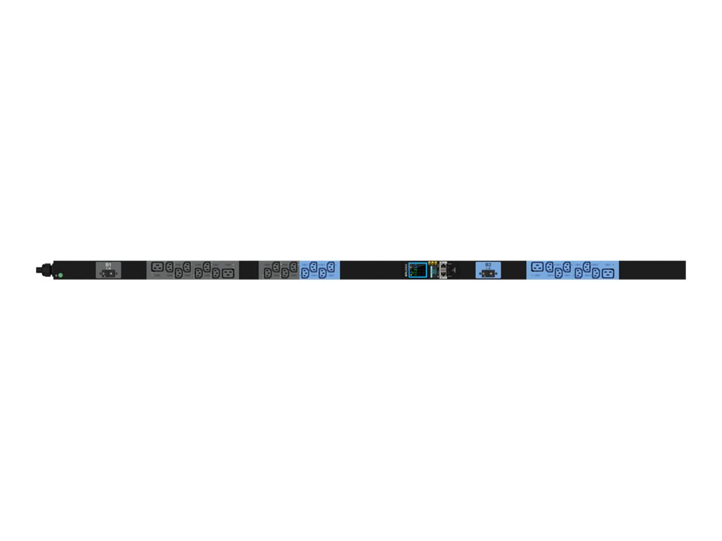 Lenovo Stromverteilungseinheit (Rack - einbaufähig) - geschaltet und überwacht - Wechselstrom 200-240 V - 3 Phasen - Ethernet 10/100/1000 - Eingabe, Eingang IEC 60309 332P6 (20 x IEC 60320 C13, 4 x IEC 60320 C19)