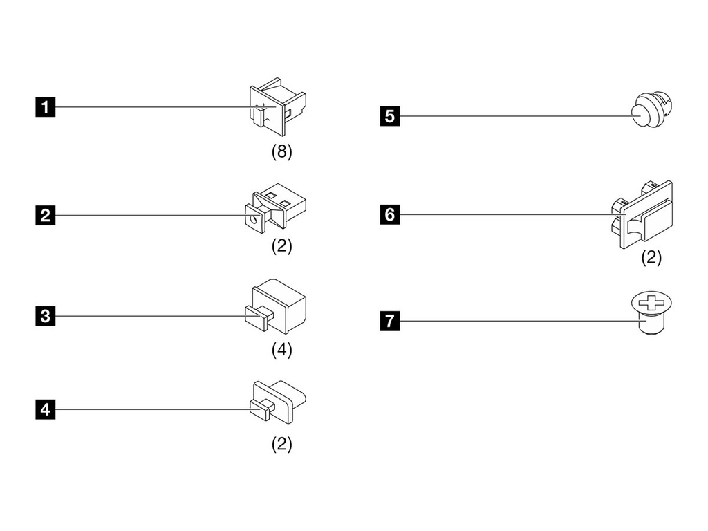 Lenovo Ports Staubschutzdeckel Set