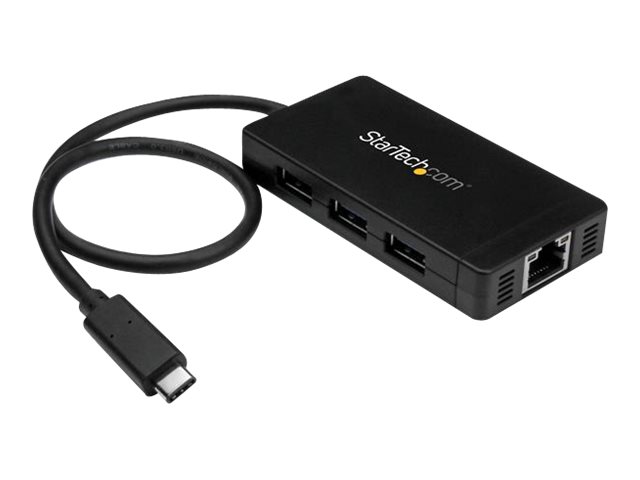 StarTech.com Startech 3 Port USB 3.0 Hub mit USB-C und Gigabit