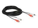 Delock Audioverlängerungskabel - RCA männlich zu RCA weiblich