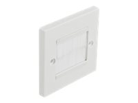 Delock Cable Management Cover 86 x 86 mm with white Brush Strips