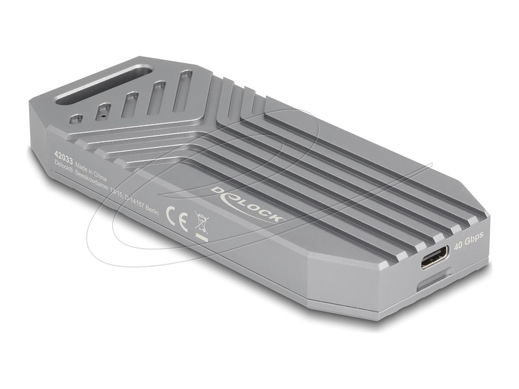 Delock Speichergehäuse - 40 Gbps, tool free - M.2 - M.2 NVMe Card / PCIe (NVMe)