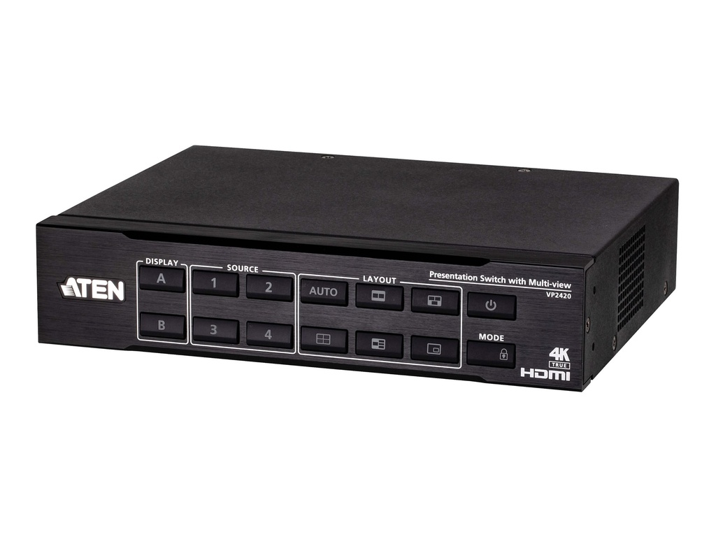 ATEN VP2420 - Video/Audio-Schalter - 4 x 2 Echter