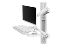 Ergotron LX Pro - Befestigungskit (2 Arme, 2 Aufsätze, Tastatur-Tablett, Mausablage zum Herausziehen, Maushalterung, 2 Wandhalterungssockel, Wandschiene 34", Wandbefestigung, 2 Kabelkanäle, Monitor-Schwenkarm, Tastaturdrehpunkt) - für LCD-Display / PC-Ausrüstung - Aluminium - weiß - Bildschirmgröße: bis zu 86,4 cm (bis zu 34 Zoll)