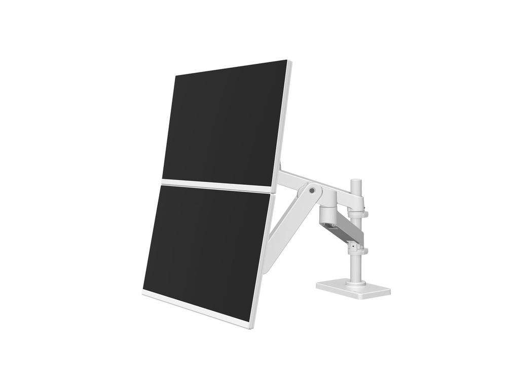 Ergotron LX Pro - Befestigungskit (Doppelarm) - für 2 LCD-Displays - Aluminium - weiß - Bildschirmgröße: bis zu 61 cm (bis zu 24 Zoll)