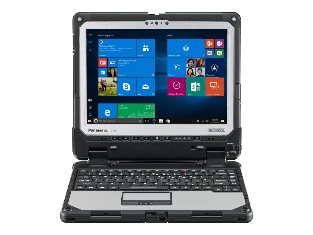 Panasonic Toughbook CF-33 - Robust - Tablet - mit Tastatur-Dock - Intel Core i5 10310U / 1.7 GHz - vPro - Win 10 Pro 64-Bit - UHD Graphics - 16 GB RAM - 512 GB SSD NVMe - 30.5 cm (12")