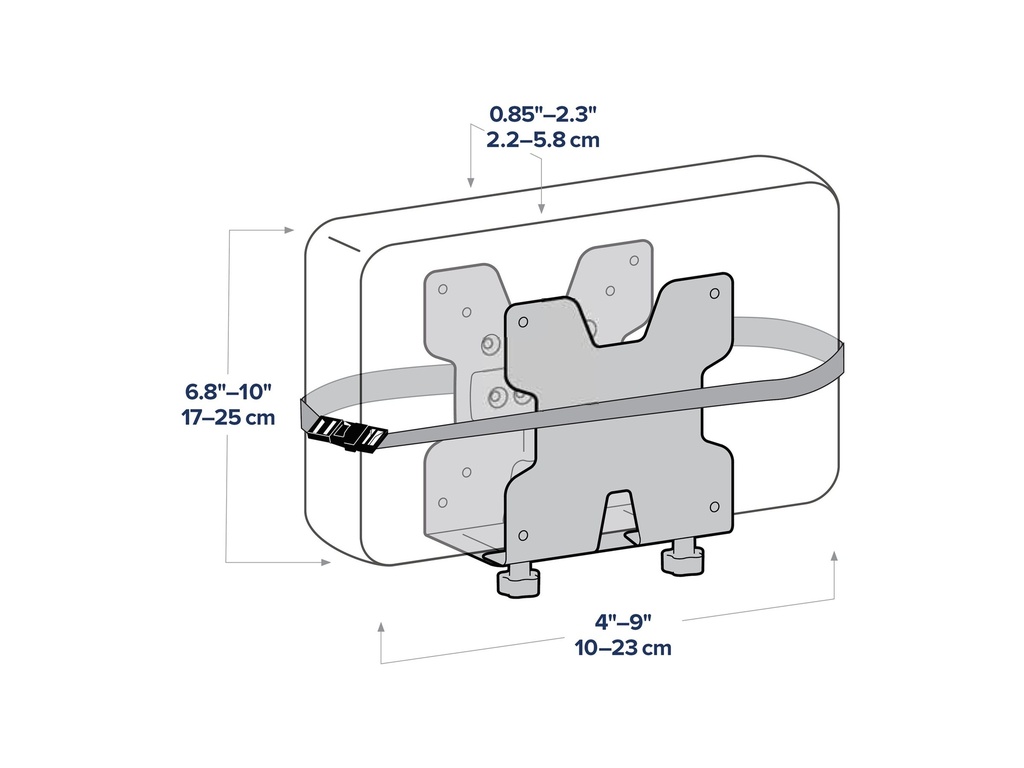 Ergotron Mini-PC-Halterung - an Wandschiene