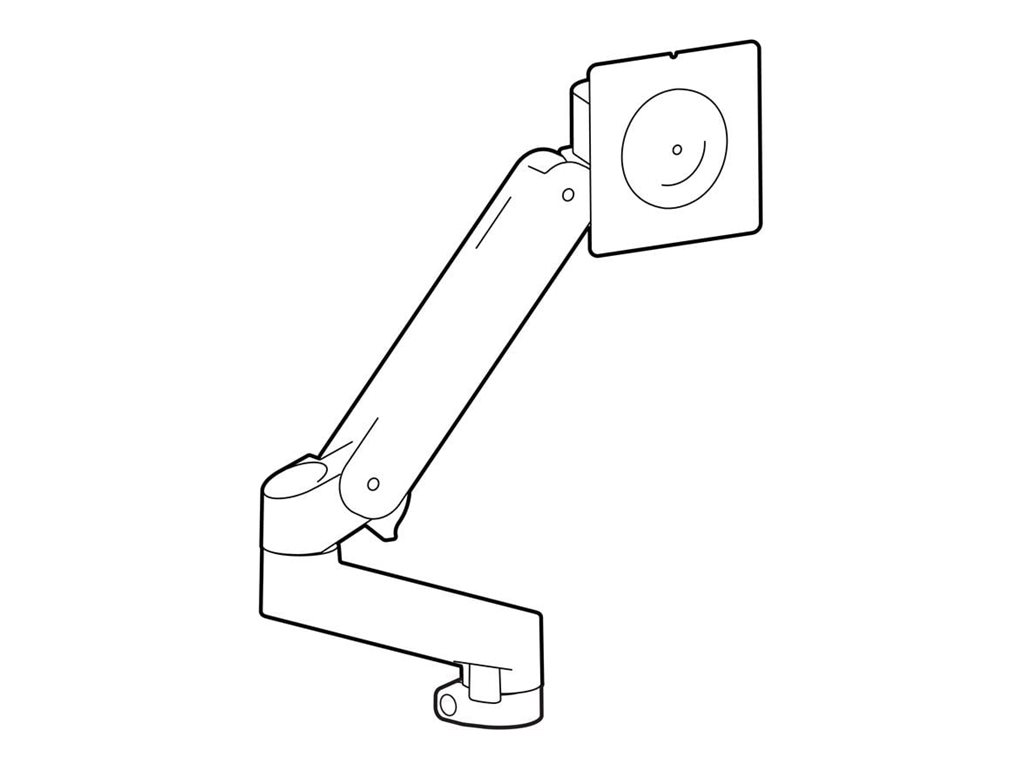 Ergotron LX Pro - Befestigungskit (Monitorarm, Verlängerung, Monitor-Schwenkarm, Stangenring, Befestigungsmaterialien) - Konstante Krafttechnologie - für Flachbildschirm - Erweiterungskit - Aluminium - Dunkelgrau (34")