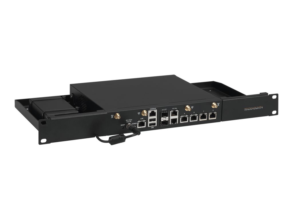 Rackmount.IT RM-LN-T1 - Montagesatz für Netzwerkgeräte - Rack montierbar - Jet Black - 1U - 48.3 cm (19")