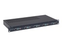Rackmount.IT PI-RACK - Rackmontagesatz - mit Stromversorgung - 110-230 V - RAL 9004, Schwarz, Metallic Dark Blue - 1U - 48.3 cm (19")