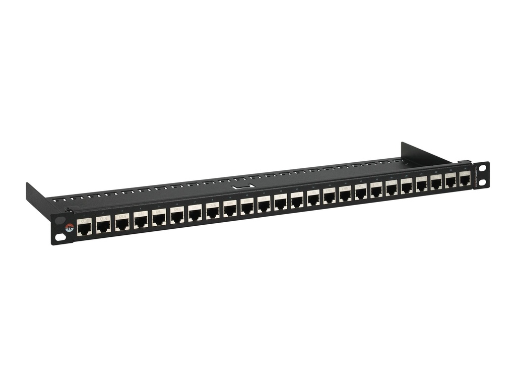 Rackmount.IT Patch Panel - geschirmt - Jet Black - 0.6 - 48.3 cm (19")