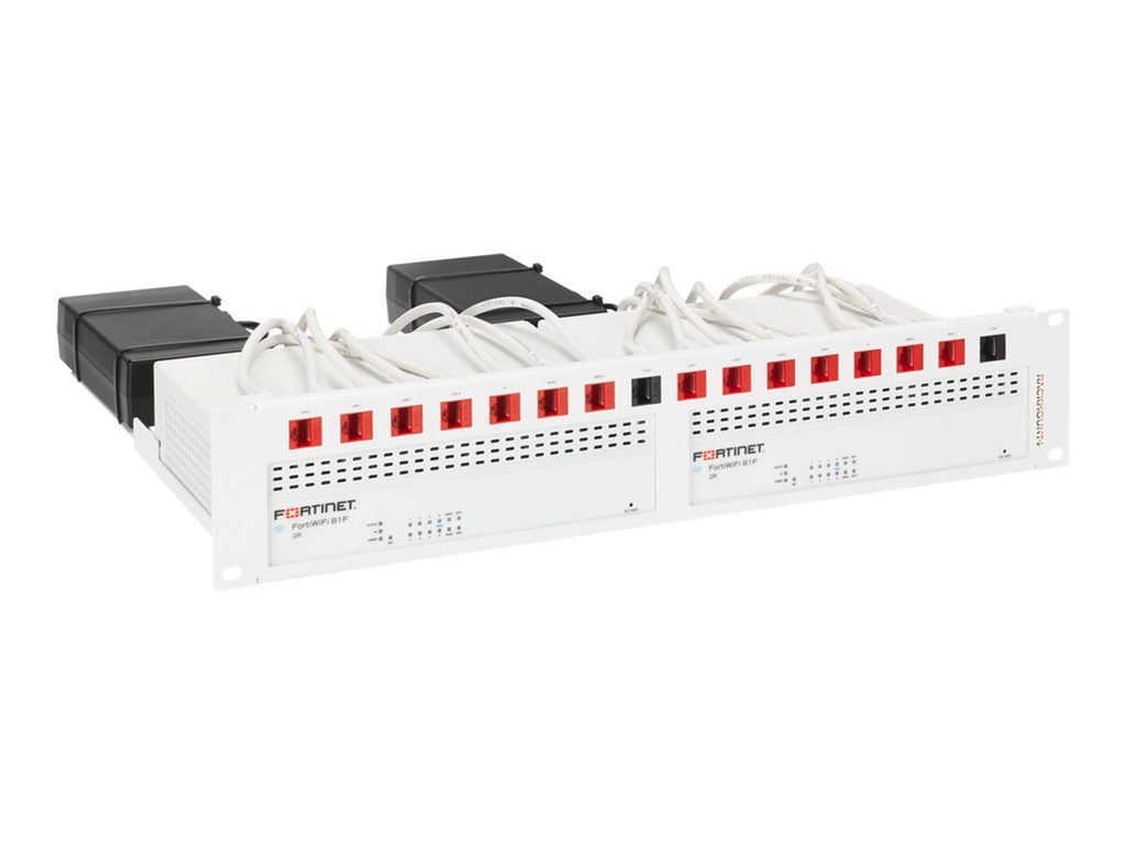 Rackmount.IT RM-FR-T22 - Montagesatz für Netzwerkgeräte - Rack montierbar - Signal White - 2U - 48.3 cm (19")