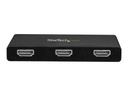 StarTech.com USB C auf HDMI Multimonitor Adapter - 3 Port MST Hub - USB-C Multi Monitor - Monitor Splitter - USB 3.1 Typ C - Videoadapter - 24 pin USB-C männlich zu HDMI weiblich - 30 cm - Schwarz - unterstützt 4K 30 Hz (3840 x 2160)
