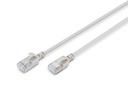 DIGITUS CAT 6A F-FTP Slim Patchkabel, 0,5m, Grau