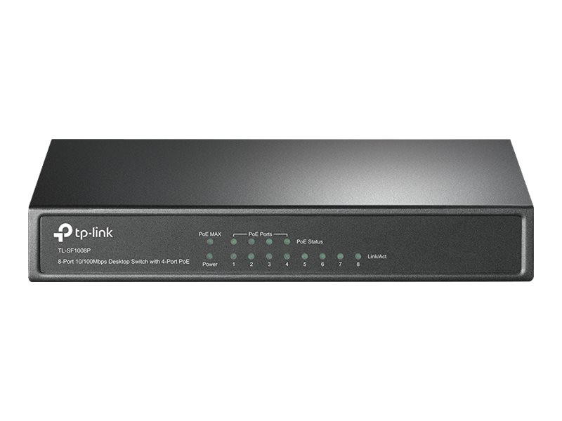 TP-LINK TL-SF1008P - V5 - Switch - unmanaged - 8 x 10/100 (4 PoE)