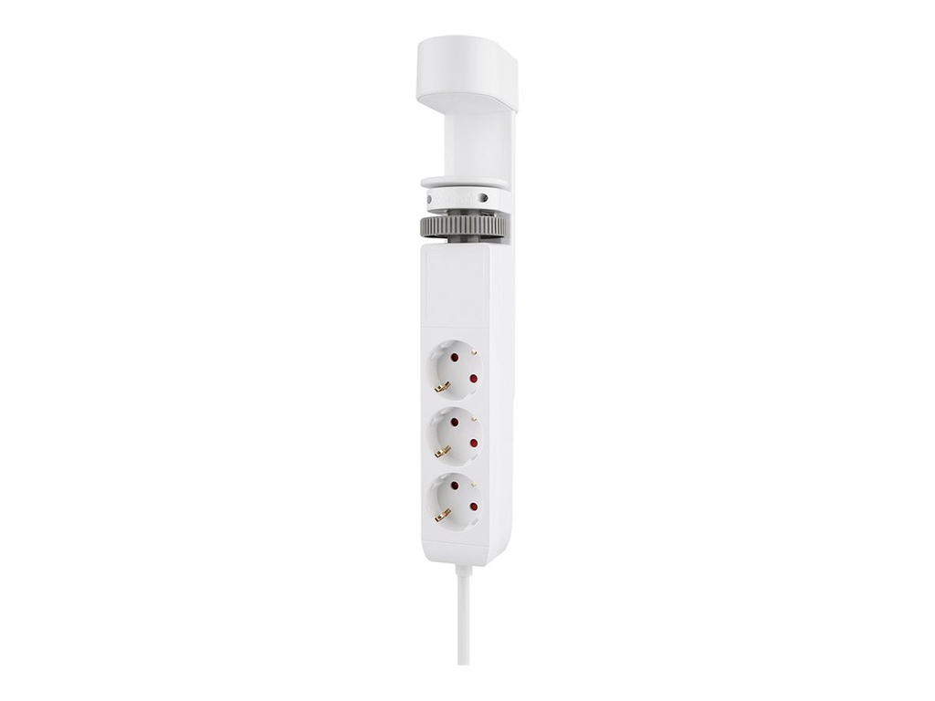 [DS22-840WH6] Neomounts Steckdosenleiste - USB-C + USB-A - Wechselstrom 230 V - 3680 Watt - Eingabe, Eingang Typ F - Ausgangsanschlüsse: 3 (2 x 24-poliger USB-C (PD)