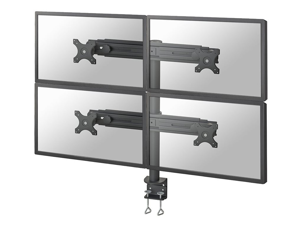 Neomounts FPMA-D700D4 - Befestigungskit - Voll beweglich - für 4 LCD-Anzeigen - Schwarz - Bildschirmgröße: 48.3-76.2 cm (19"-30")