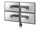 Neomounts FPMA-D700D4 - Befestigungskit - Voll beweglich - für 4 LCD-Anzeigen - Schwarz - Bildschirmgröße: 48.3-76.2 cm (19"-30")