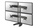 Neomounts FPMA-D700DD4 - Aufstellung - Voll beweglich - für 4 LCD-Anzeigen - Schwarz - Bildschirmgröße: 48.3-76.2 cm (19"-30")