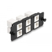 Delock Patch-Panel-Adapter - Rack montierbar - CAT 6a - RJ-45 - Schwarz, weiß - 1U - 48.3 cm (19")