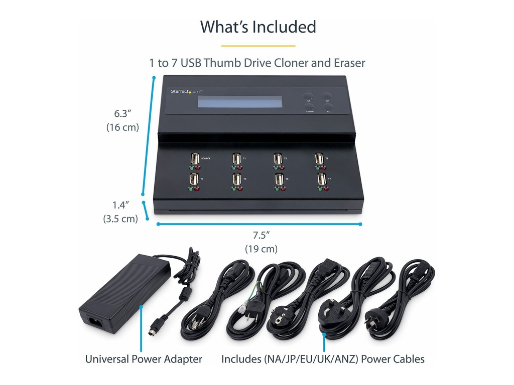 StarTech.com 1:7 Standalone USB Duplizierer und