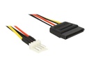 Delock Stromkabel - 4-Pin-Mini-Stromversorgungsstecker (M)