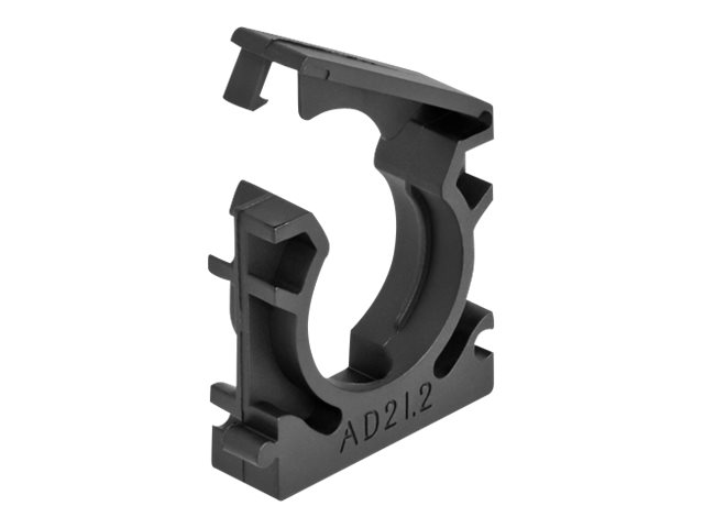 Delock Kabelhalter - mit Sicherungsclip, 21,2 mm - Schwarz (Packung mit 4)