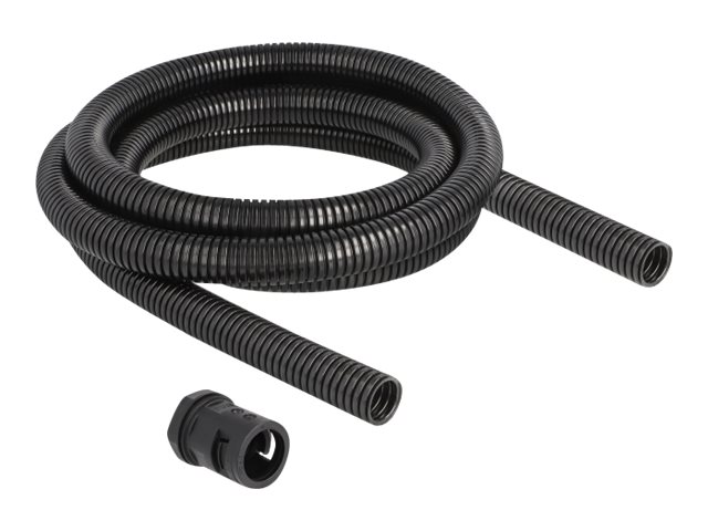 Delock Wellrohr - 18.5 mm - 2 m - Schwarz