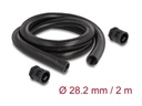Delock Wellrohr - 28.5 mm - 2 m - Schwarz