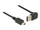 Delock Easy - USB-Kabel - USB (M) nach oben/unten abgewinkelt, doppelseitig zu Mini-USB, Typ B (M)