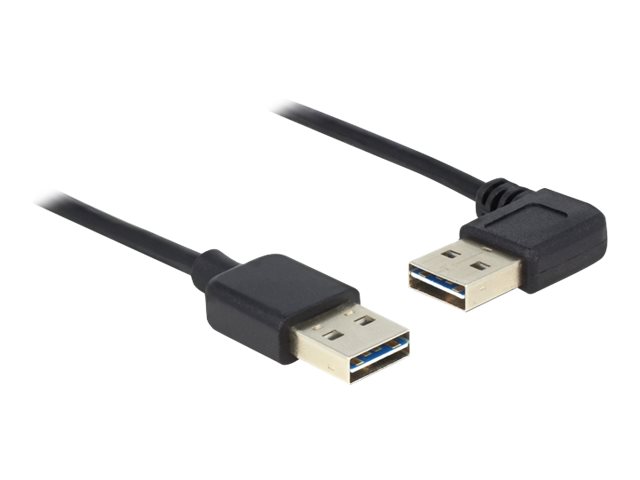 Delock Easy - USB-Kabel - USB (M) links/rechts abgewinkelt, umkehrbar zu USB (M)