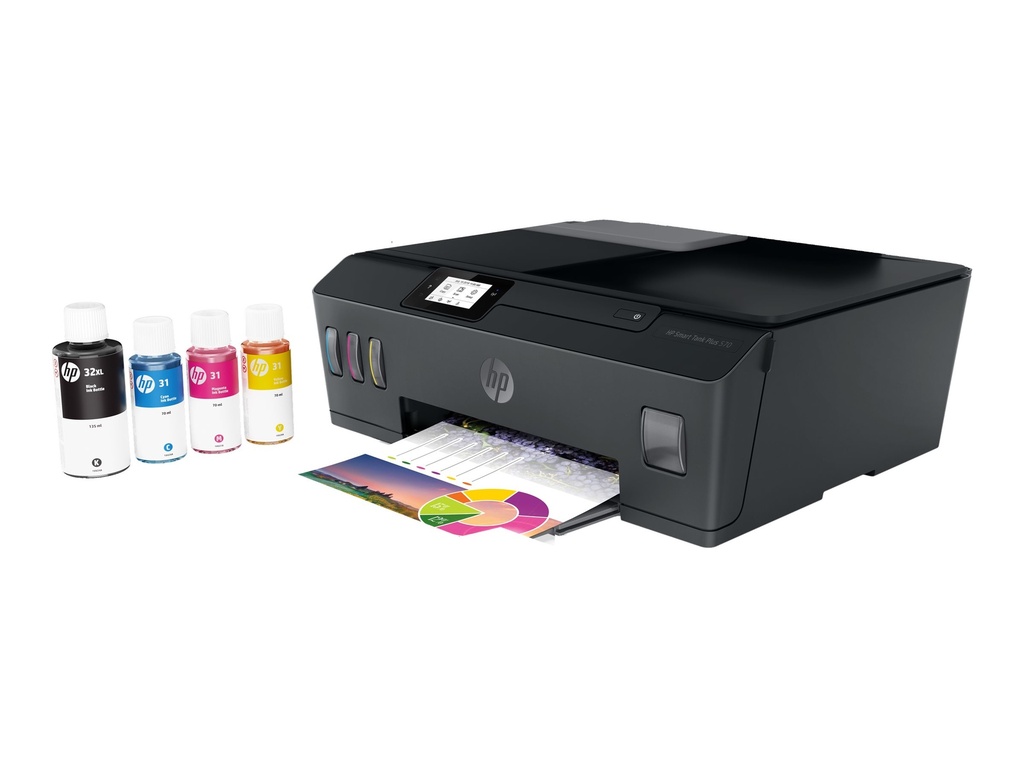 HP Smart Tank Plus 570 Wireless All-in-One - Multifunktionsdrucker - Farbe - Tintenstrahl - nachfüllbar - Legal (216 x 356 mm)