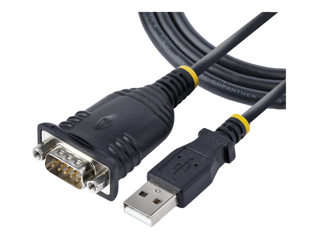 StarTech.com 1 m USB Seriell Adapter, USB RS232 Kabel, Windows/Mac - Kabel seriell - DB-9 (M)