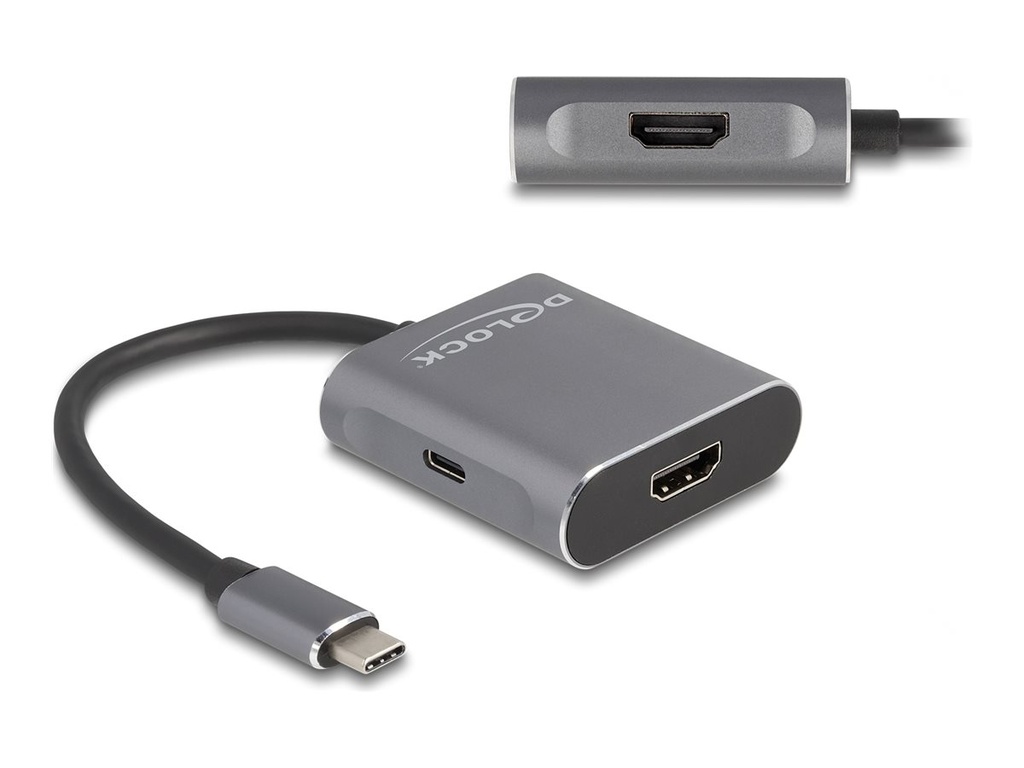 Delock Video-/Audio-Splitter - 1 x USB-C + 2 x HDMI