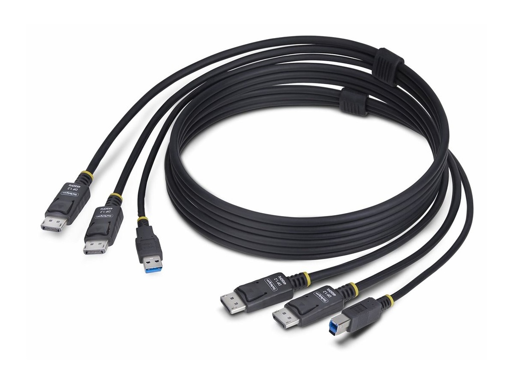 StarTech.com StarTech 6ft (1.8m) Dual-DisplayPort and USB 5Gbps KVM Cable - Tastatur- / Video- / Maus- (KVM-)