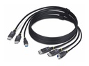 StarTech.com StarTech 6ft (1.8m) Dual-DisplayPort and USB 5Gbps KVM Cable - Tastatur- / Video- / Maus- (KVM-)