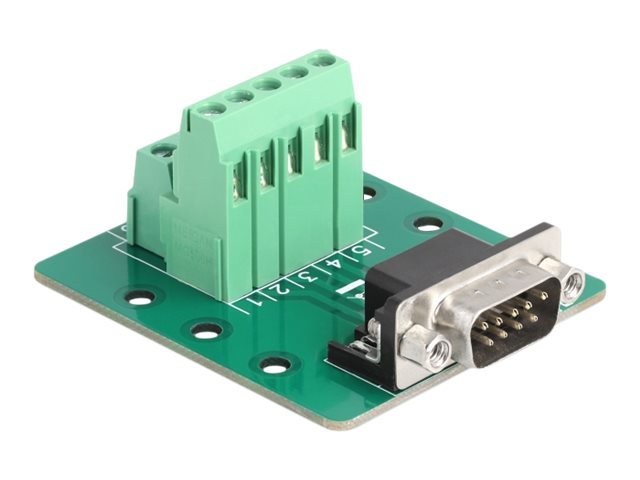 Delock D-Sub Stecker zu Terminalblock für Hutschiene - Adapter - Digital/Display/Video