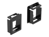 Delock Modulblende Snap-in-Halterung - Schrankmontage - Schwarz (Packung mit 4)