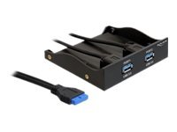 Delock USB 3.0 Front Panel 2-Port - Anschlüsse am vorderen Bedienfeld des Speicherschachts