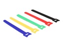 Delock farbig - Klettverschluss - 15 cm - Schwarz, Blau, Gelb, Rot, grün (Packung mit 10)