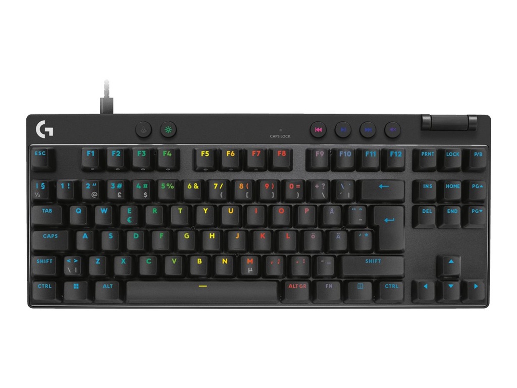 Logitech G PRO X RAPID - Tastatur - TKL - Hintergrundbeleuchtung - USB - QWERTY - Nordisch (Dänisch/Finnisch/Norwegisch/Schwedisch)