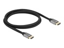 Delock Ultra High Speed - HDMI-Kabel - HDMI männlich zu HDMI männlich - 1 m - Dreifachisolierung - Grau - hauchvergoldete Kontakte, unterstützt 8K 60 Hz (7680 x 4320)